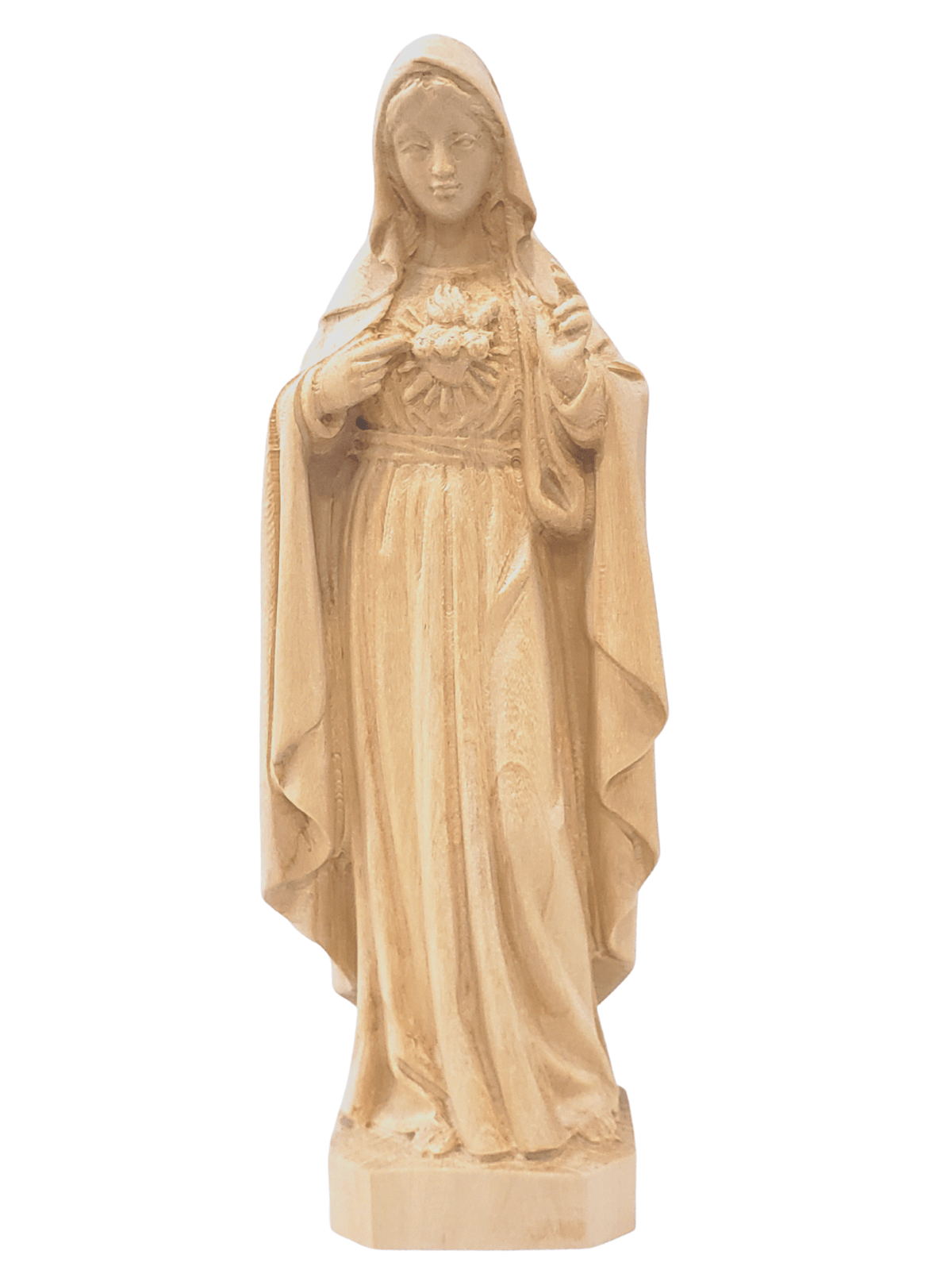 Imagem de Madeira do Imaculado Coração de Maria 15 cm-TerraCotta Arte Sacra