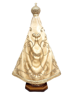 Imagem de Nossa Senhora Aparecida com Manto Dourado 40 cm-TerraCotta Arte Sacra