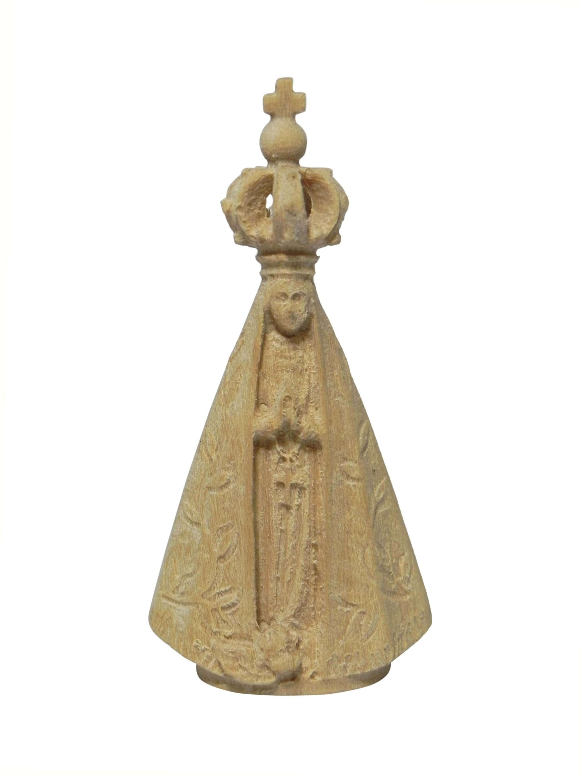 Imagem de Nossa Senhora Aparecida de Madeira 8 cm-TerraCotta Arte Sacra