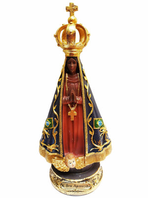 Imagem de Nossa Senhora Aparecida de Resina 10 cm-TerraCotta Arte Sacra