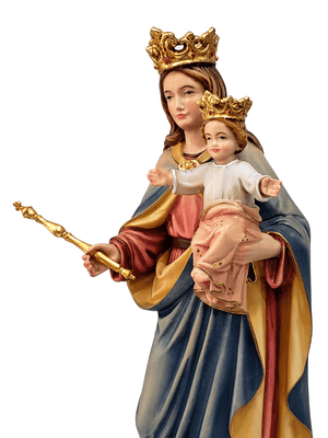Imagem de Nossa Senhora Auxiliadora de Madeira Italiana 30 cm-TerraCotta Arte Sacra