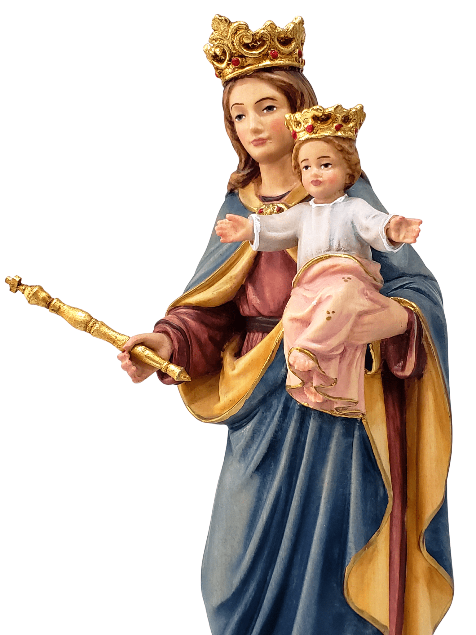 Imagem de Nossa Senhora Auxiliadora de Madeira Italiana 40 cm-TerraCotta Arte Sacra