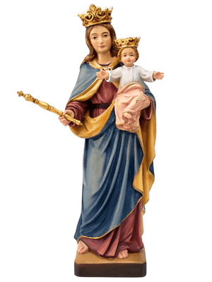 Imagem de Nossa Senhora Auxiliadora de Madeira Italiana 40 cm-TerraCotta Arte Sacra