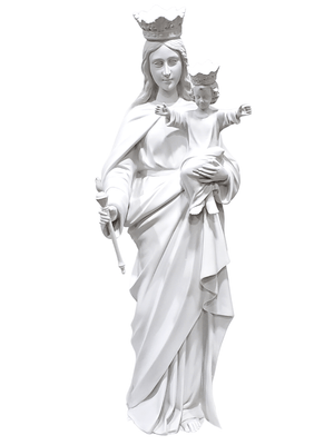Imagem de Nossa Senhora Auxiliadora em Pó de Mármore 83 cm-TerraCotta Arte Sacra