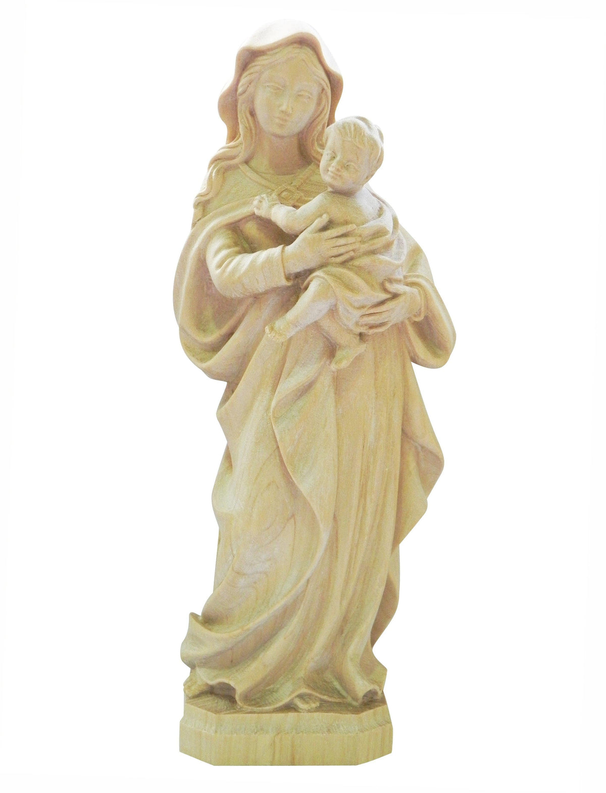 Imagem de Nossa Senhora Barroca 20 cm de Madeira Natural-TerraCotta Arte Sacra