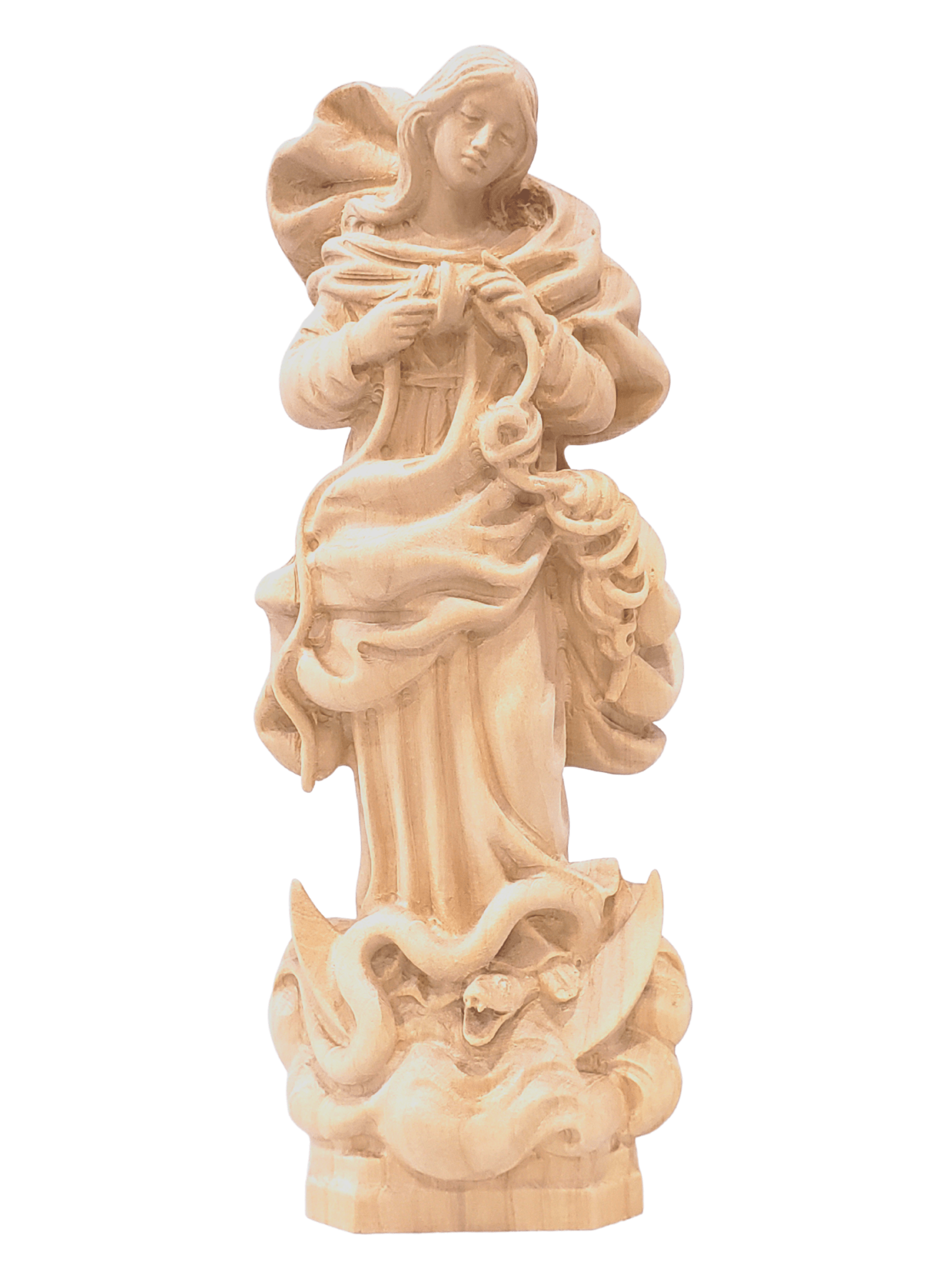 Imagem de Nossa Senhora Desatadora dos Nós Feita em Madeira-TerraCotta Arte Sacra