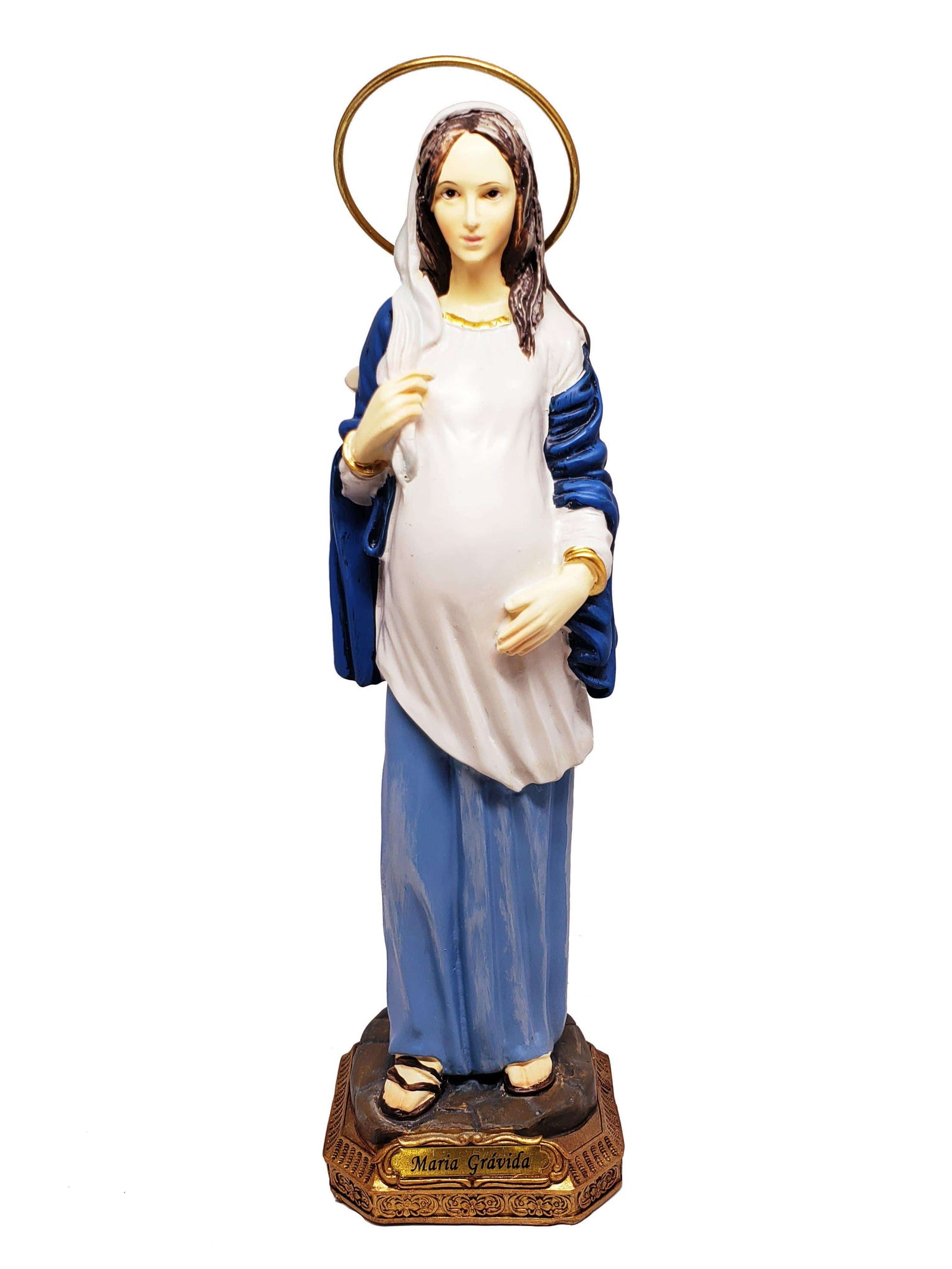 Imagem de Nossa Senhora Grávida de Resina 27 cm-TerraCotta Arte Sacra