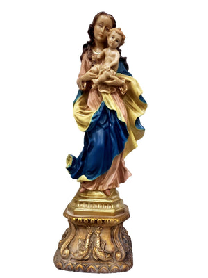 Imagem de Nossa Senhora com Jesus Portuguesa 44 cm-TerraCotta Arte Sacra