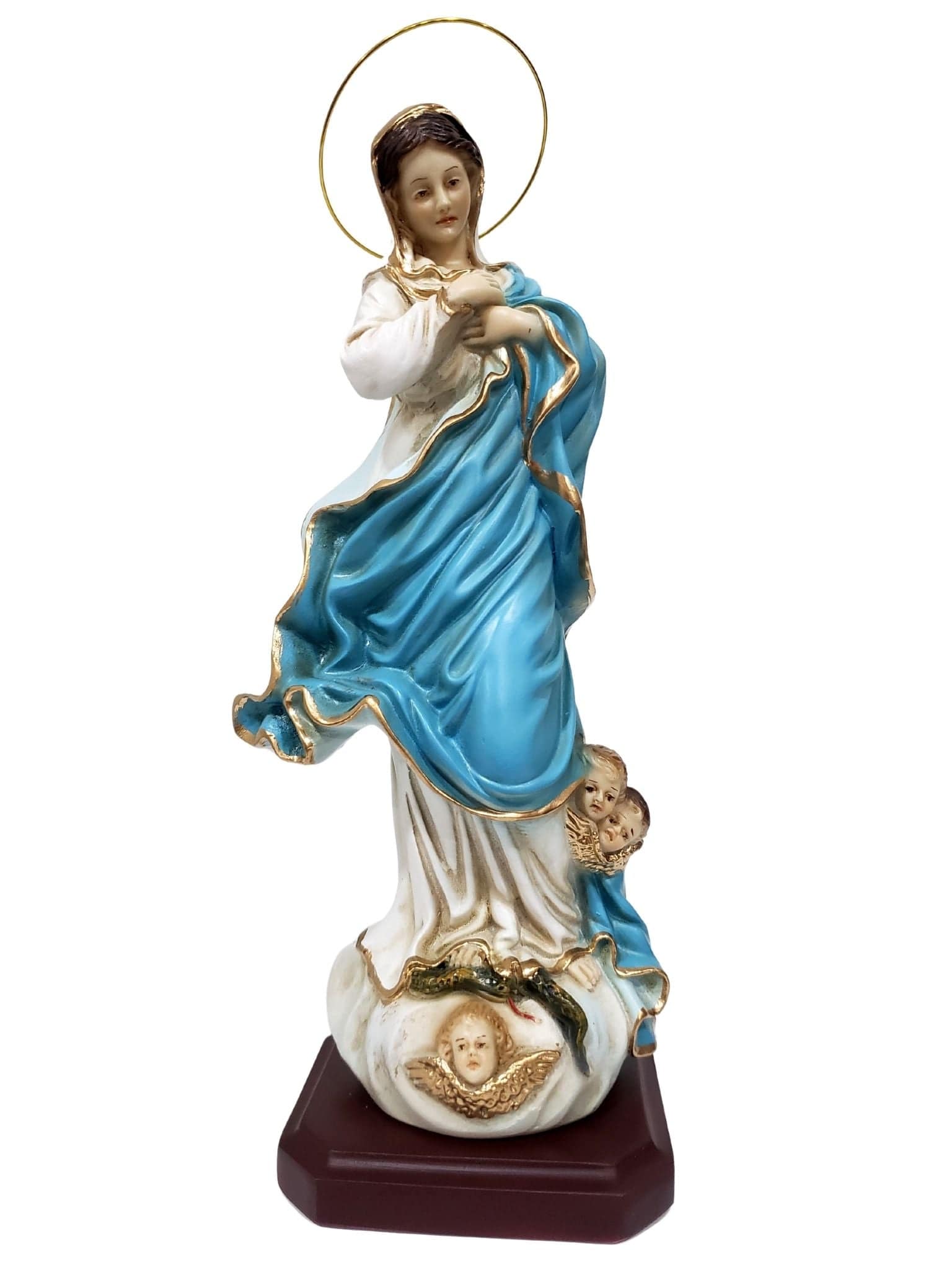 Imagem de Nossa Senhora da Conceição Barroca de Portugal 32 cm-TerraCotta Arte Sacra