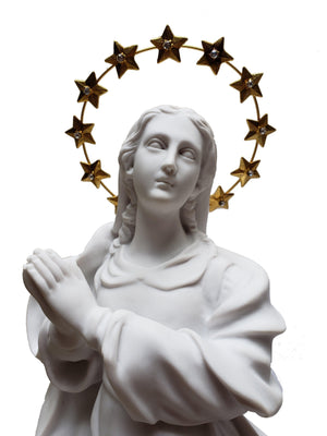 Imagem de Nossa Senhora da Conceição branca 50 cm-TerraCotta Arte Sacra