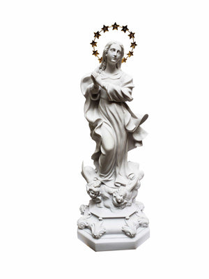 Imagem de Nossa Senhora da Conceição branca 50 cm-TerraCotta Arte Sacra