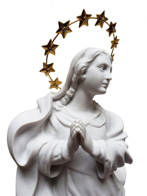 Imagem de Nossa Senhora da Conceição branca 50 cm-TerraCotta Arte Sacra