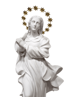 Imagem de Nossa Senhora da Conceição branca 50 cm-TerraCotta Arte Sacra