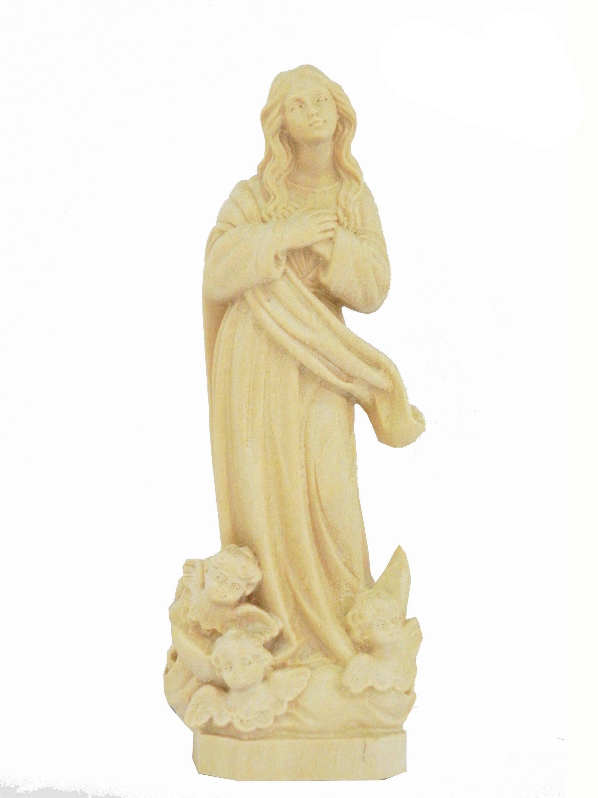 Imagem de Nossa Senhora da Conceição em Madeira 15 cm-TerraCotta Arte Sacra