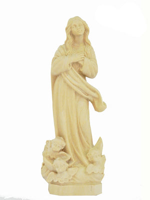 Imagem de Nossa Senhora da Conceição em Madeira 15 cm-TerraCotta Arte Sacra
