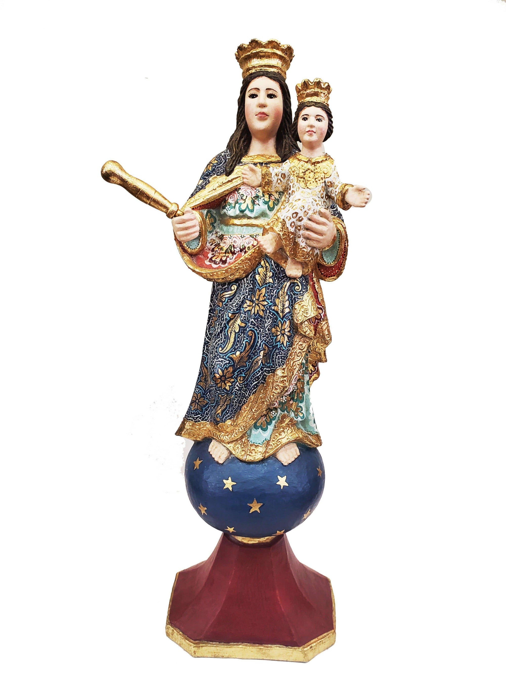 Imagem de Nossa Senhora da Guia Policromada 50 cm-TerraCotta Arte Sacra