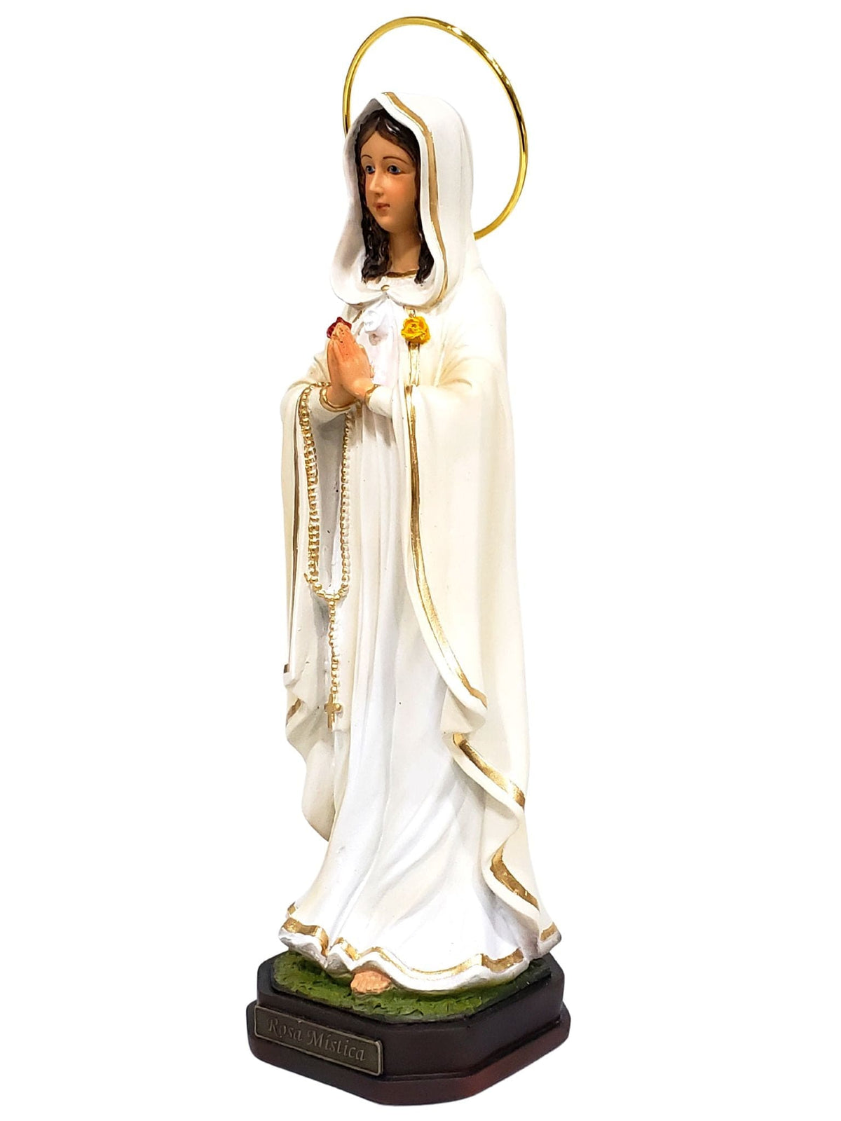 Imagem de Nossa Senhora da Rosa Mística em Resina de 30 cm-TerraCotta Arte Sacra