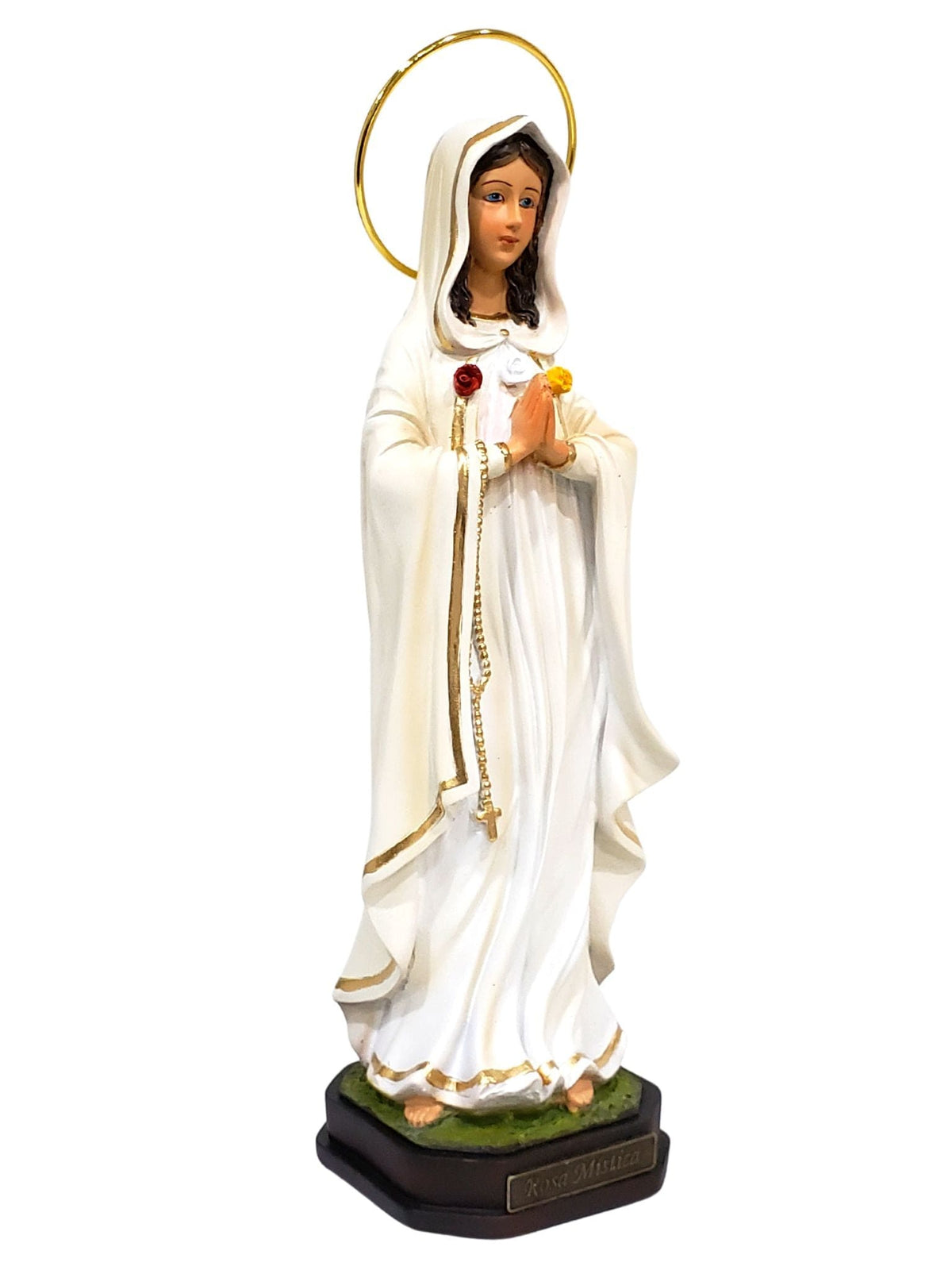 Imagem de Nossa Senhora da Rosa Mística em Resina de 30 cm-TerraCotta Arte Sacra