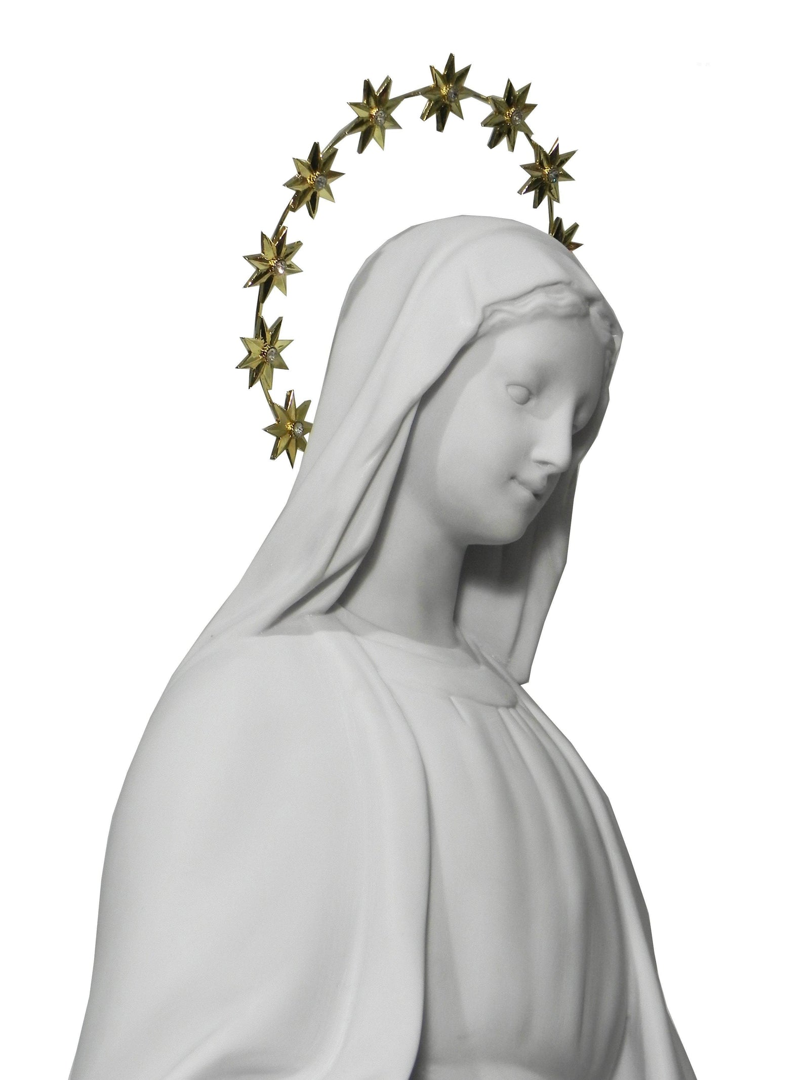 Imagem de Nossa Senhora das Graças Branca de Pó de Mármore 65 cm-TerraCotta Arte Sacra