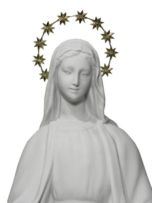Imagem de Nossa Senhora das Graças Branca de Pó de Mármore 65 cm-TerraCotta Arte Sacra