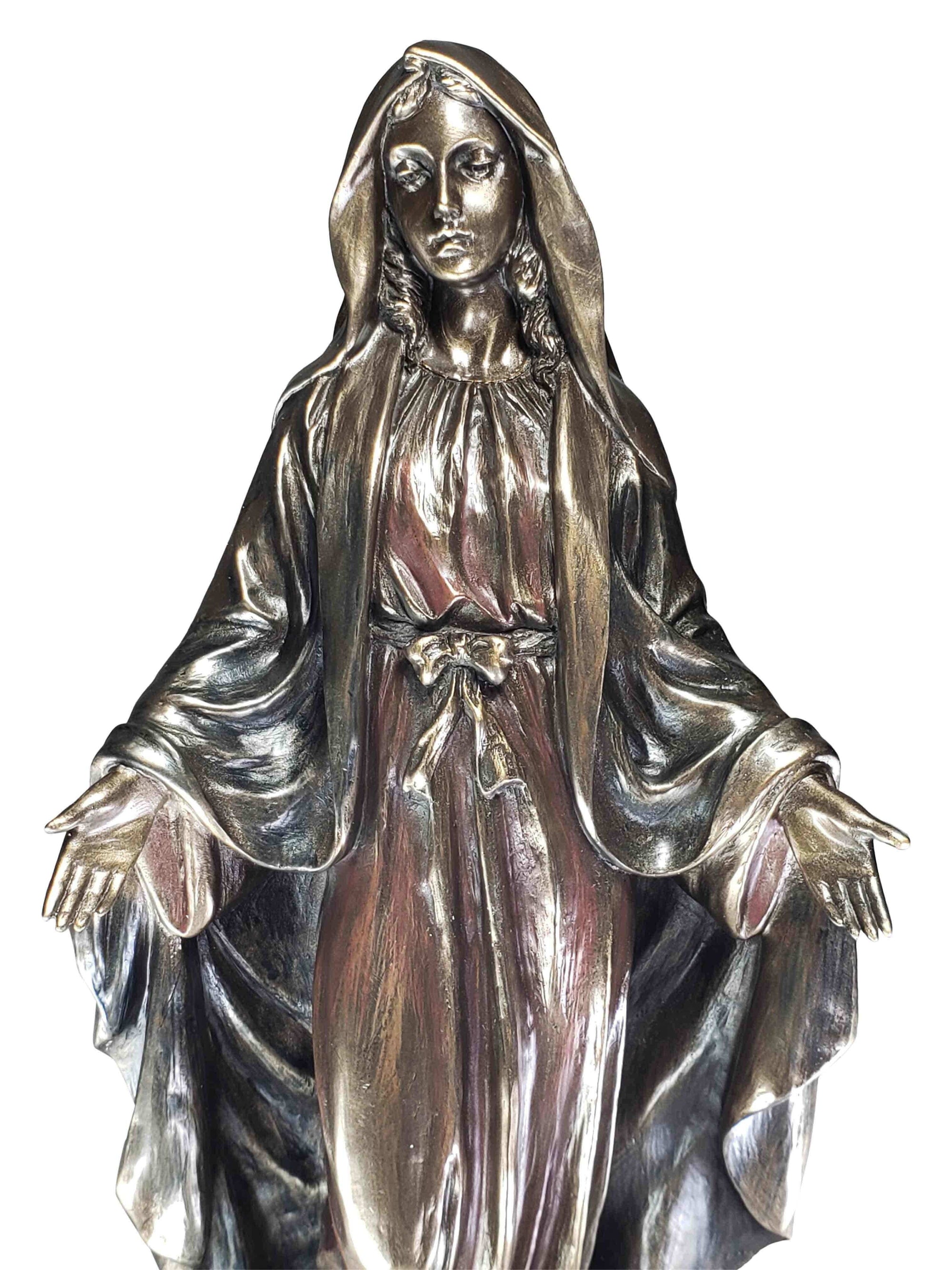Imagem de Nossa Senhora das Graças com Acabamento em Bronze 25 cm-TerraCotta Arte Sacra