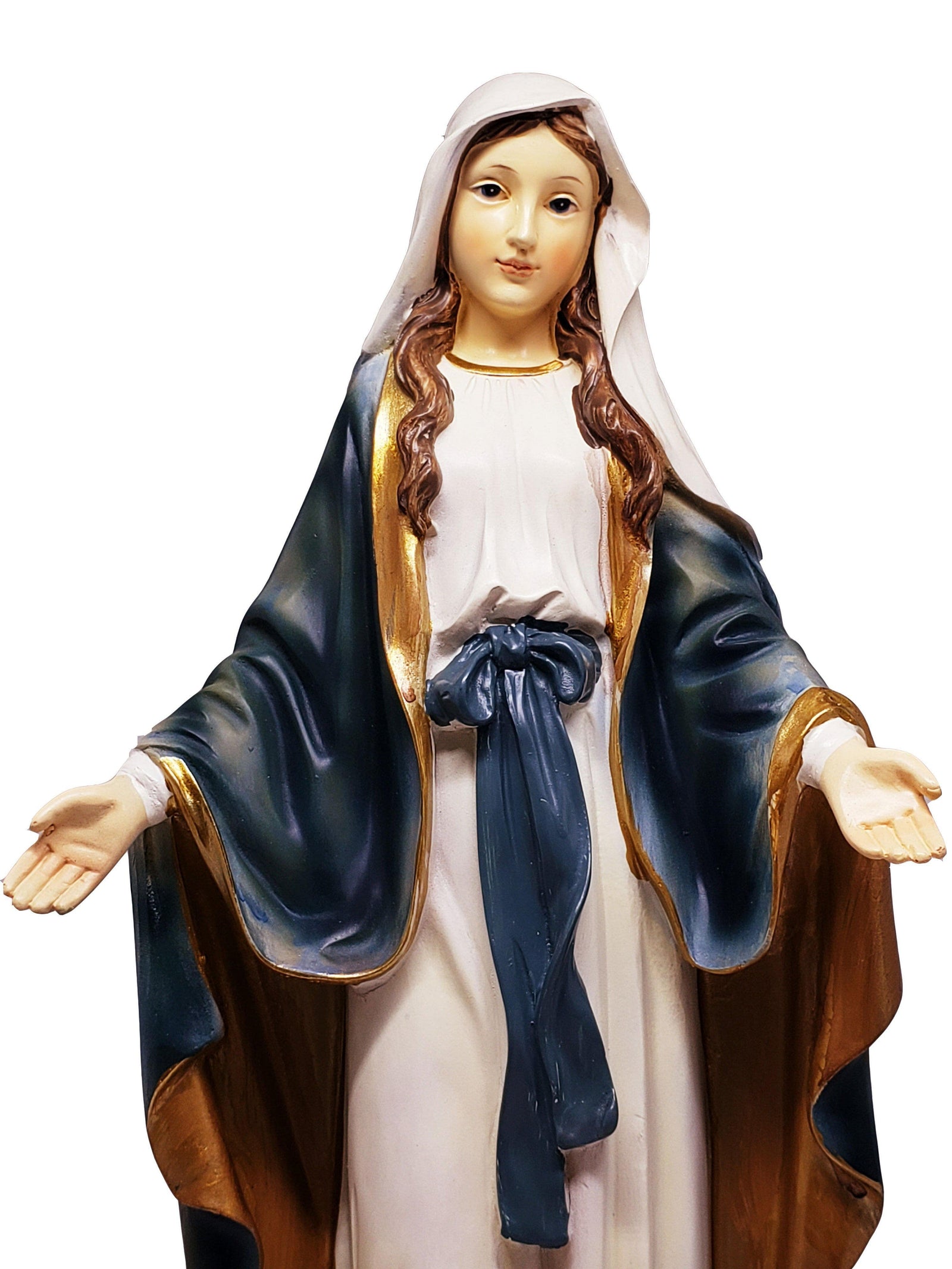 Imagem de Nossa Senhora das Graças com a Medalha Milagrosa 30 cm-TerraCotta Arte Sacra