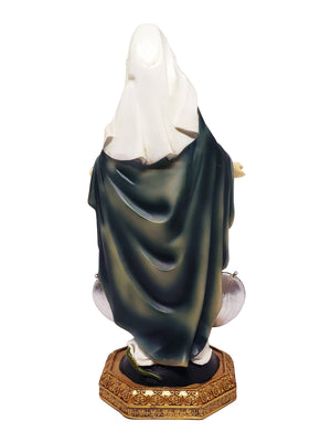 Imagem de Nossa Senhora das Graças com a Medalha Milagrosa 30 cm-TerraCotta Arte Sacra
