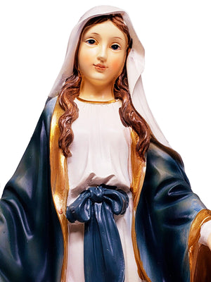 Imagem de Nossa Senhora das Graças com a Medalha Milagrosa 40 cm-TerraCotta Arte Sacra