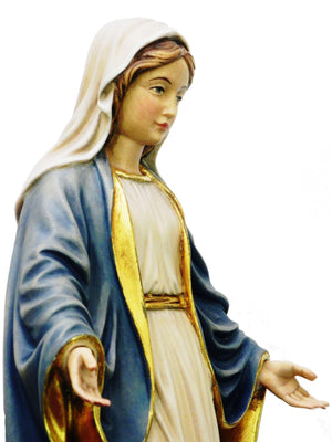 Imagem de Nossa Senhora das Graças de Madeira Italiana 30 cm-TerraCotta Arte Sacra