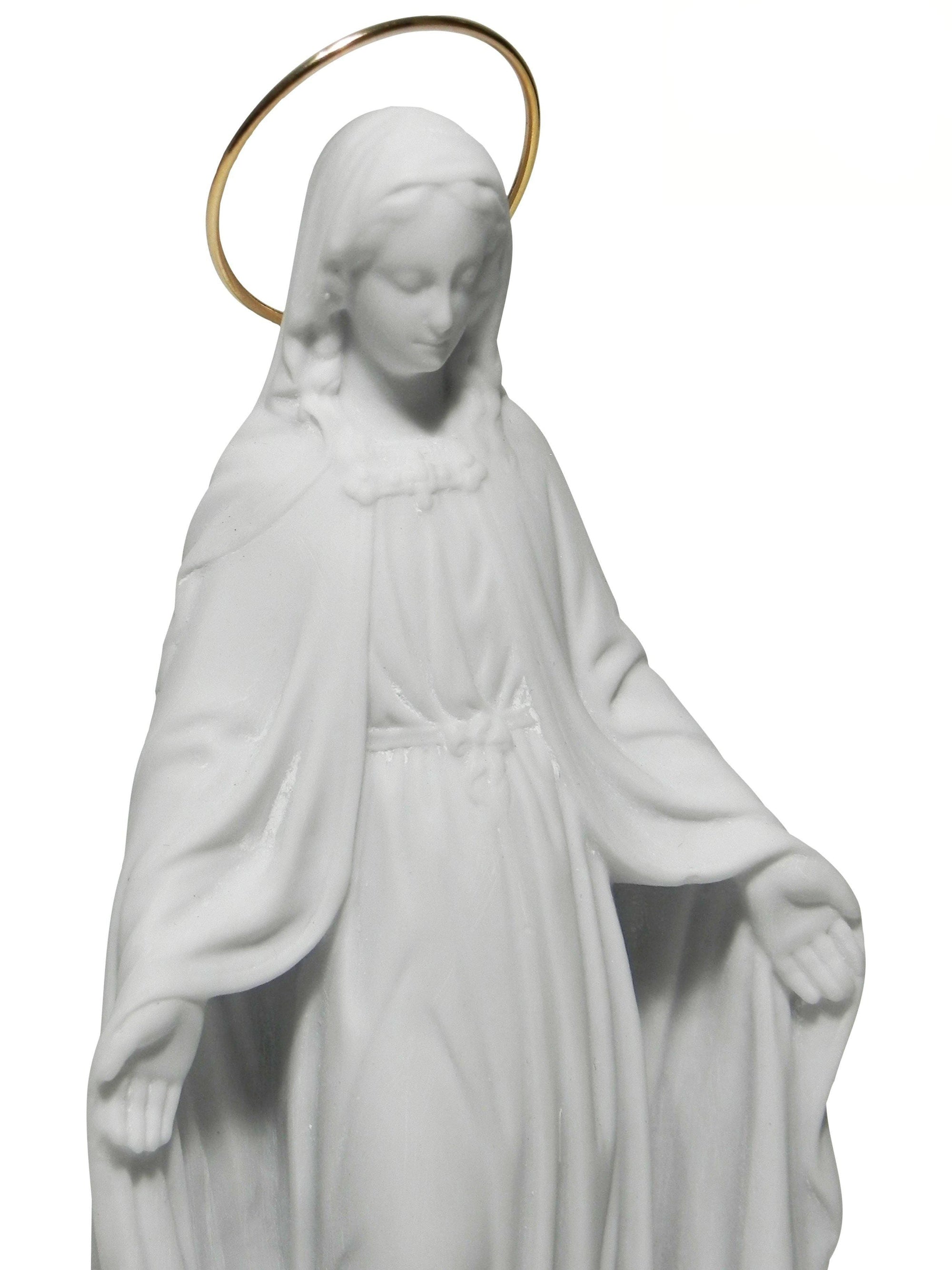 Imagem de Nossa Senhora das Graças de Pó de Mármore de 15 cm-TerraCotta Arte Sacra