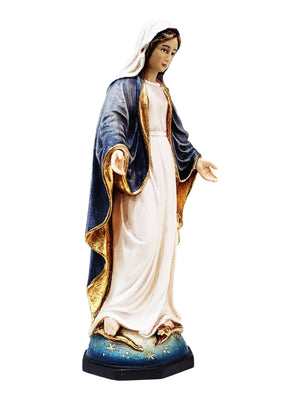 Imagem de Nossa Senhora das Graças em Madeira Italiana 19 cm-TerraCotta Arte Sacra