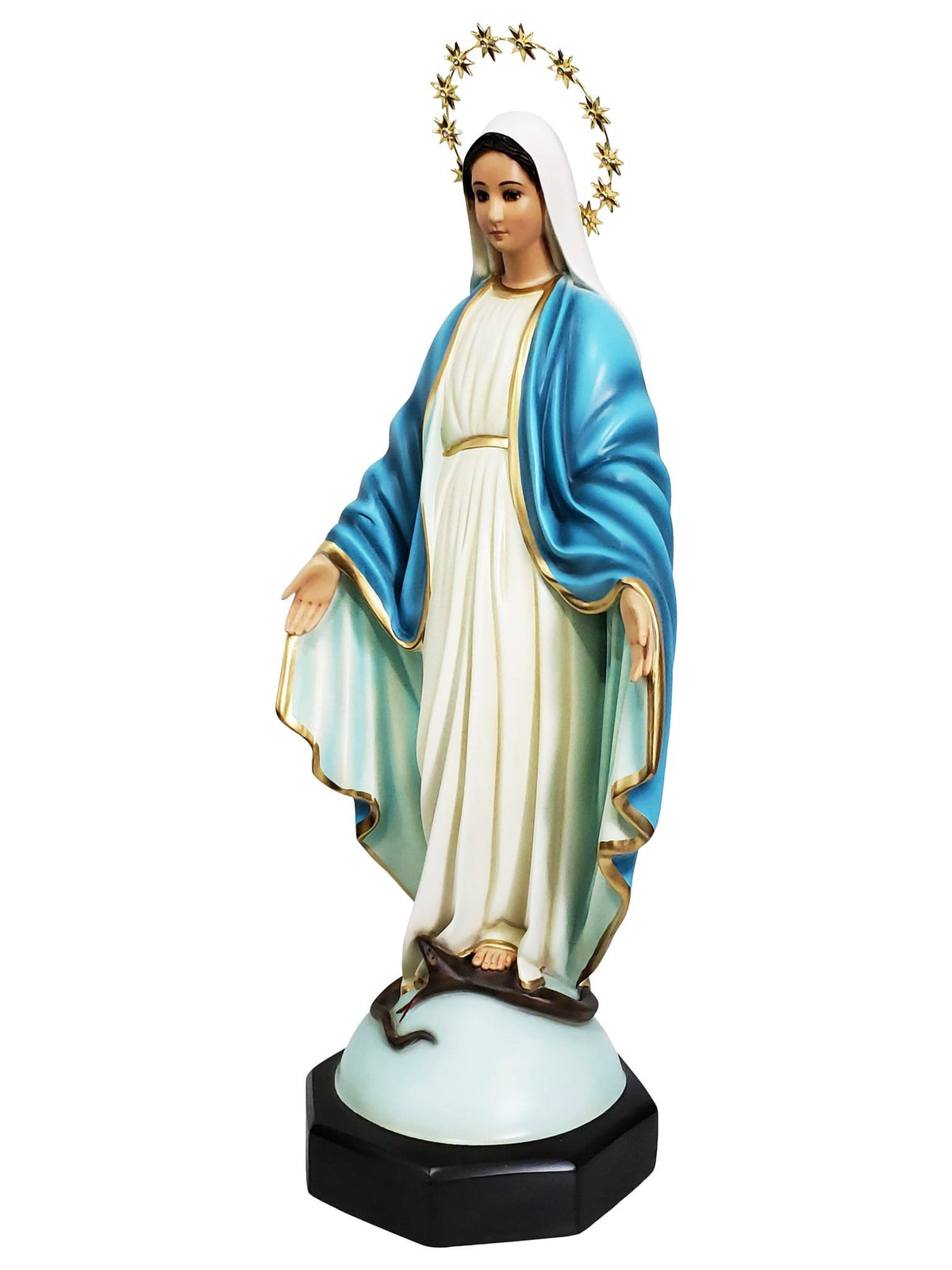 Imagem de Nossa Senhora das Graças em Pó de Mármore 52 cm com Olhos de Vidro-TerraCotta Arte Sacra
