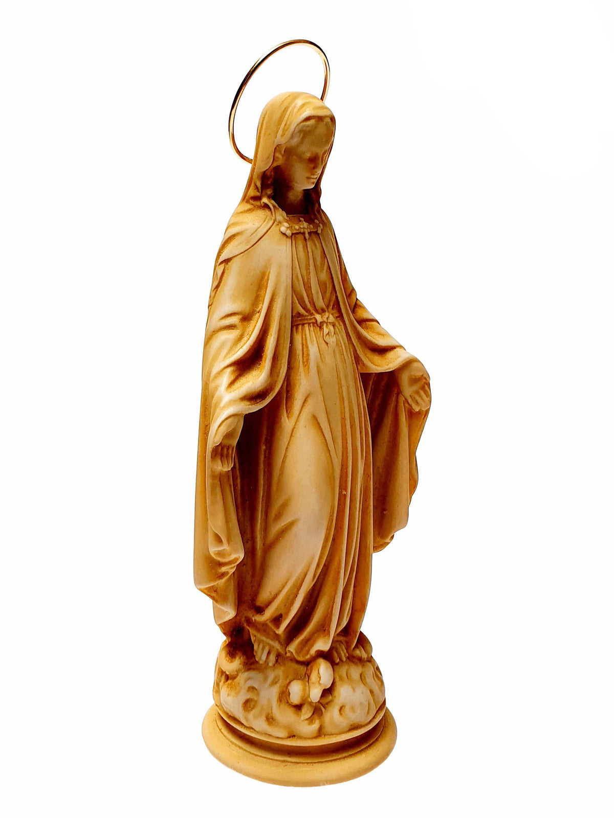 Imagem de Nossa Senhora das Graças em Pó de Mármore Marfim 15 cm-TerraCotta Arte Sacra