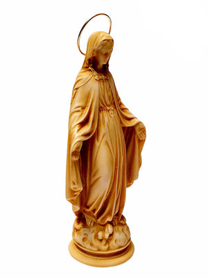 Imagem de Nossa Senhora das Graças em Pó de Mármore Marfim 15 cm-TerraCotta Arte Sacra