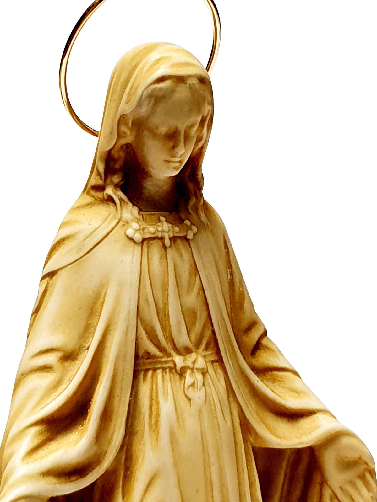 Imagem de Nossa Senhora das Graças em Pó de Mármore Marfim 15 cm-TerraCotta Arte Sacra