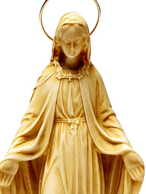 Imagem de Nossa Senhora das Graças em Pó de Mármore Marfim 15 cm-TerraCotta Arte Sacra