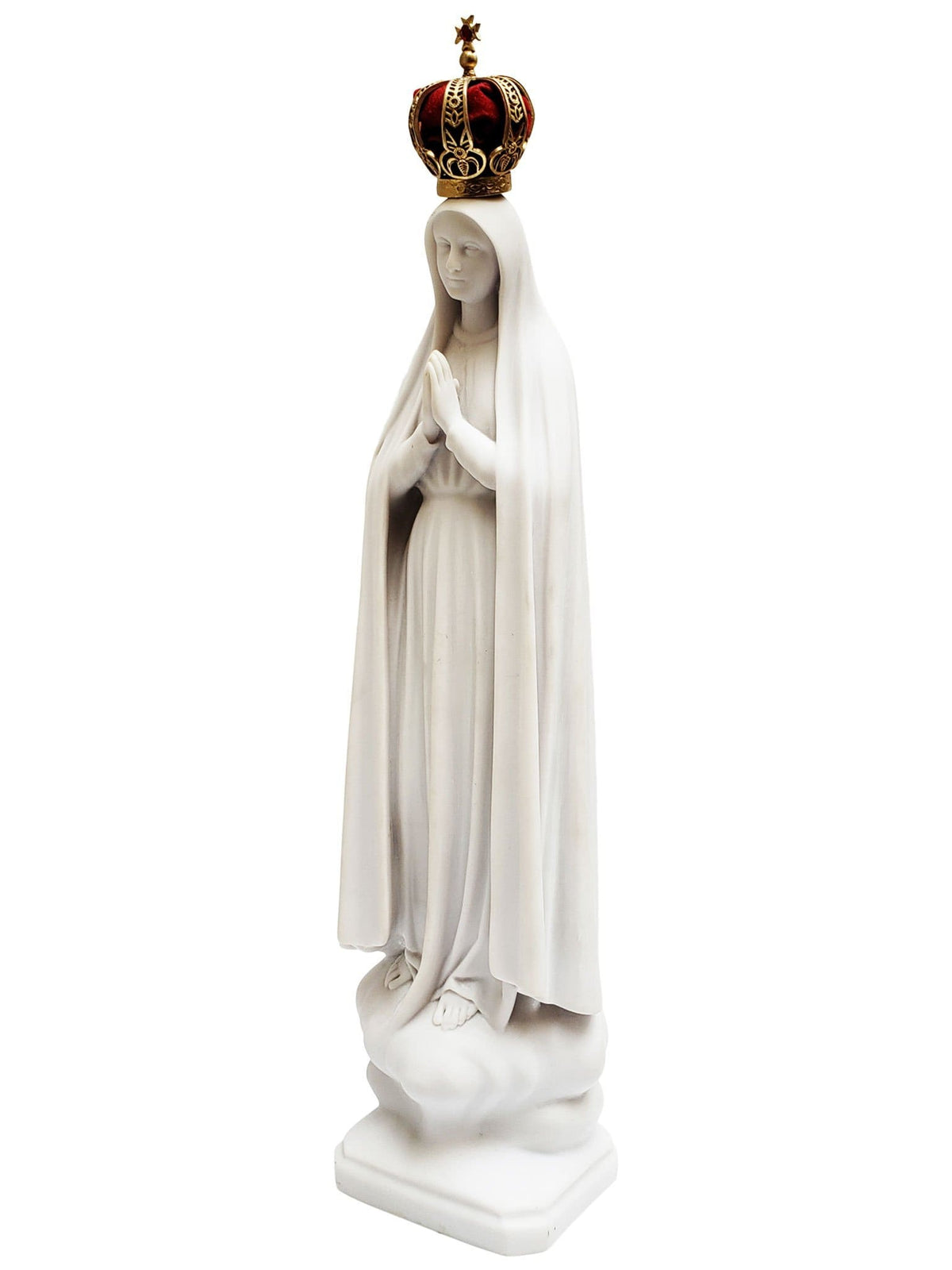 Imagem de Nossa Senhora de Fátima 43 cm de Pó de Mármore-TerraCotta Arte Sacra