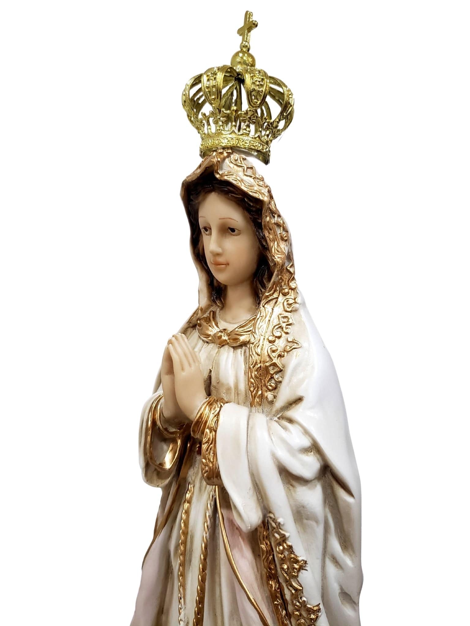 Imagem de Nossa Senhora de Fátima Barroca de Portugal 43 cm-TerraCotta Arte Sacra