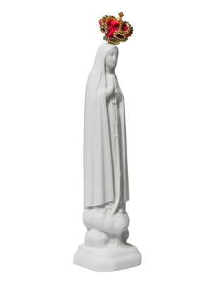 Imagem de Nossa Senhora de Fátima Pó de Mármore de 14 cm-TerraCotta Arte Sacra