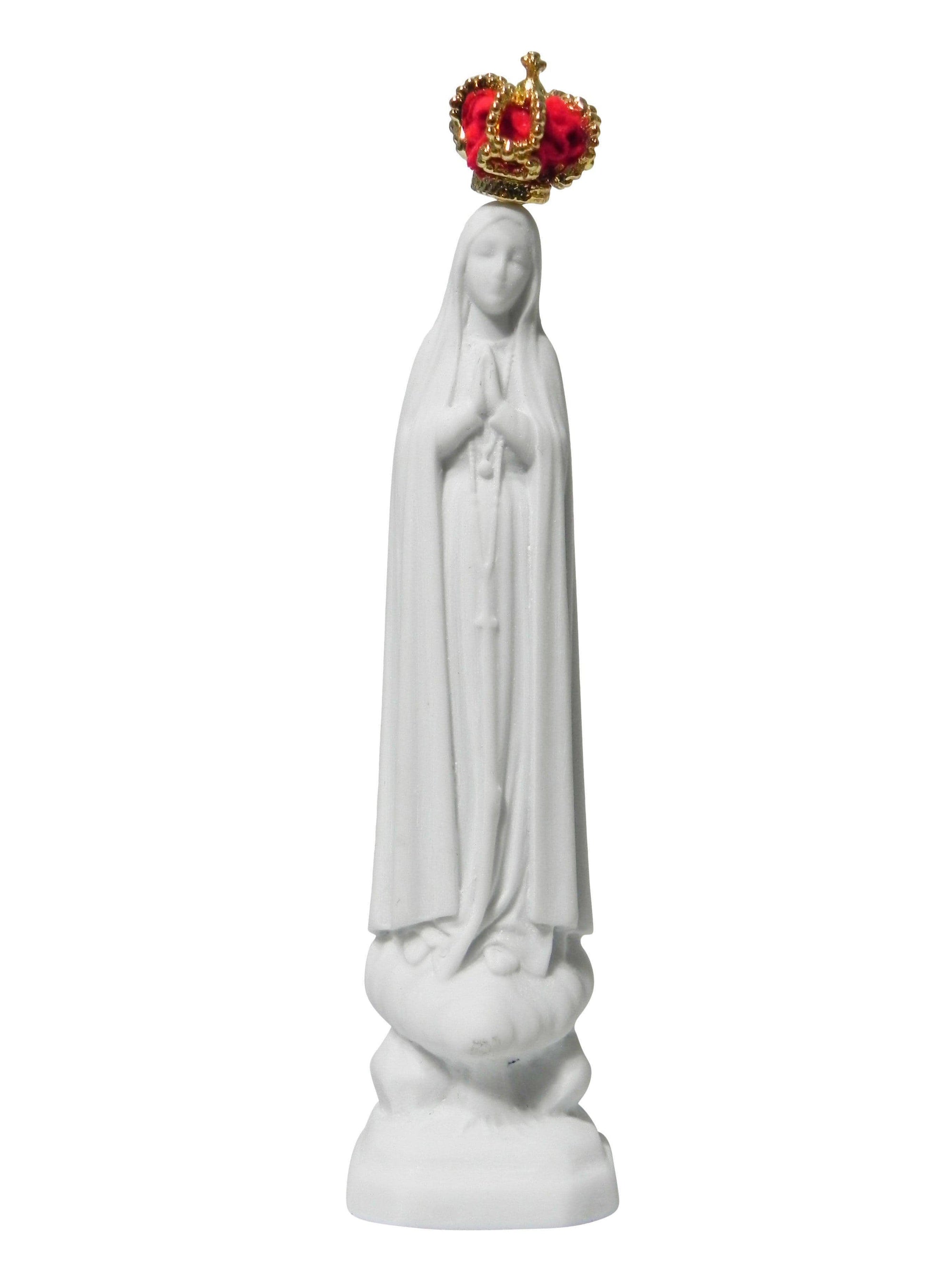 Imagem de Nossa Senhora de Fátima Pó de Mármore de 14 cm-TerraCotta Arte Sacra
