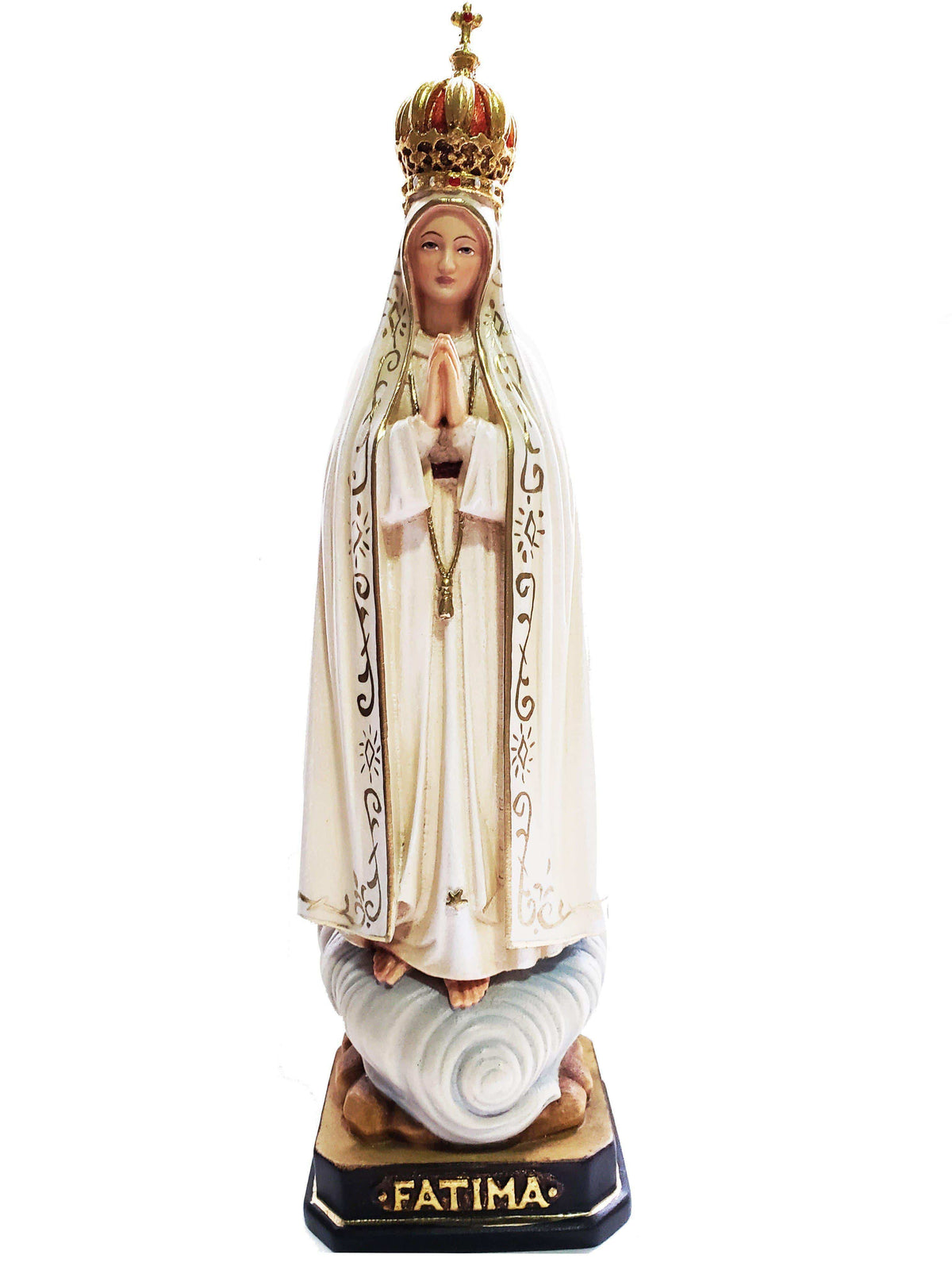 Imagem de Nossa Senhora de Fátima de Madeira Italiana 45 cm-TerraCotta Arte Sacra