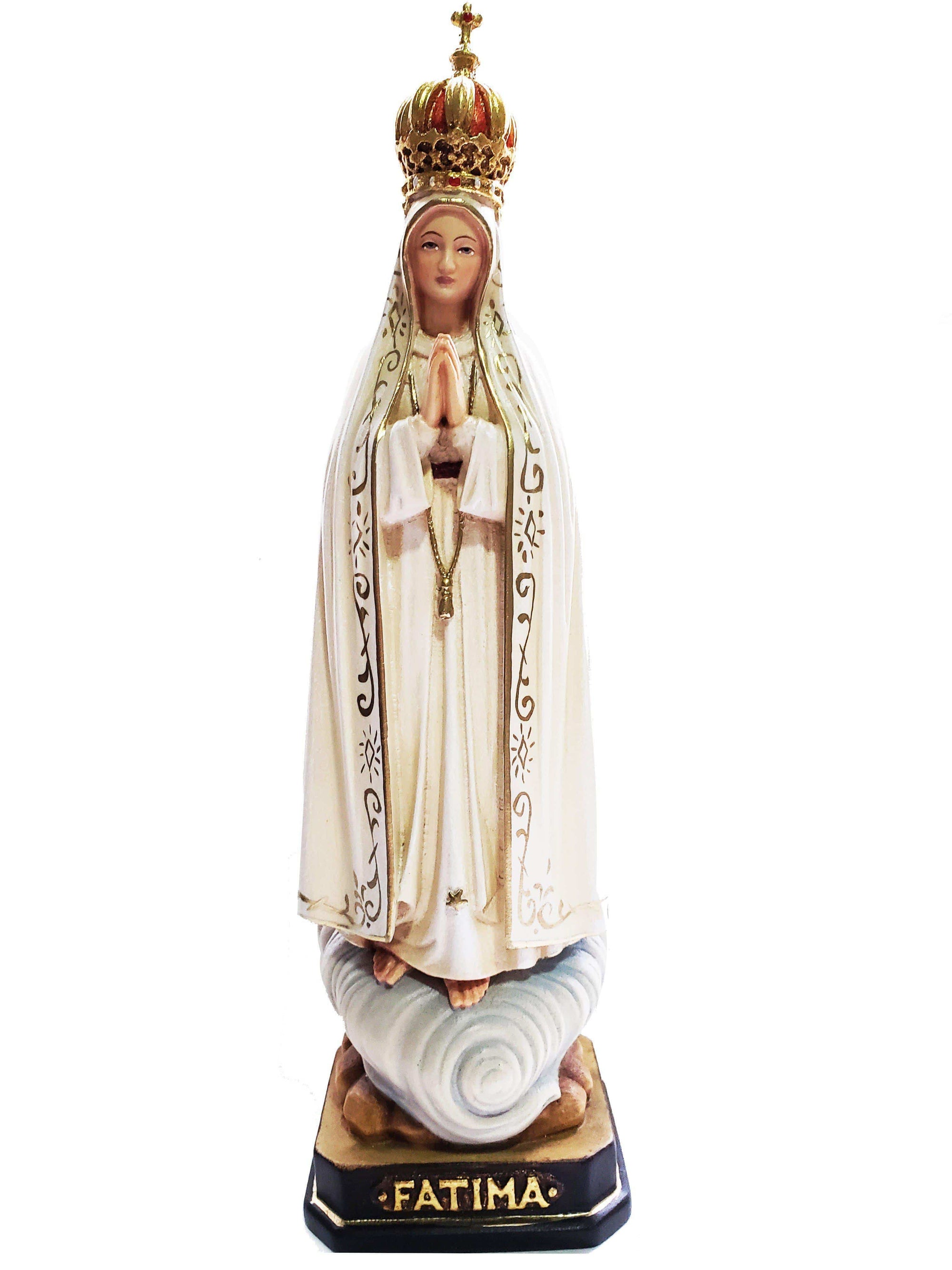 Imagem de Nossa Senhora de Fátima de Madeira Italiana 45 cm-TerraCotta Arte Sacra