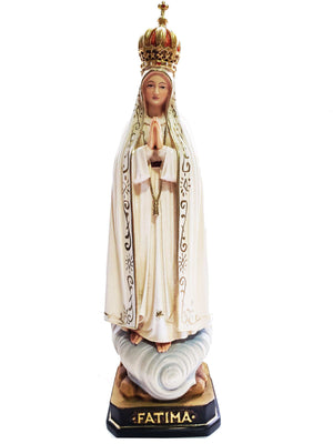 Imagem de Nossa Senhora de Fátima de Madeira Italiana 45 cm-TerraCotta Arte Sacra