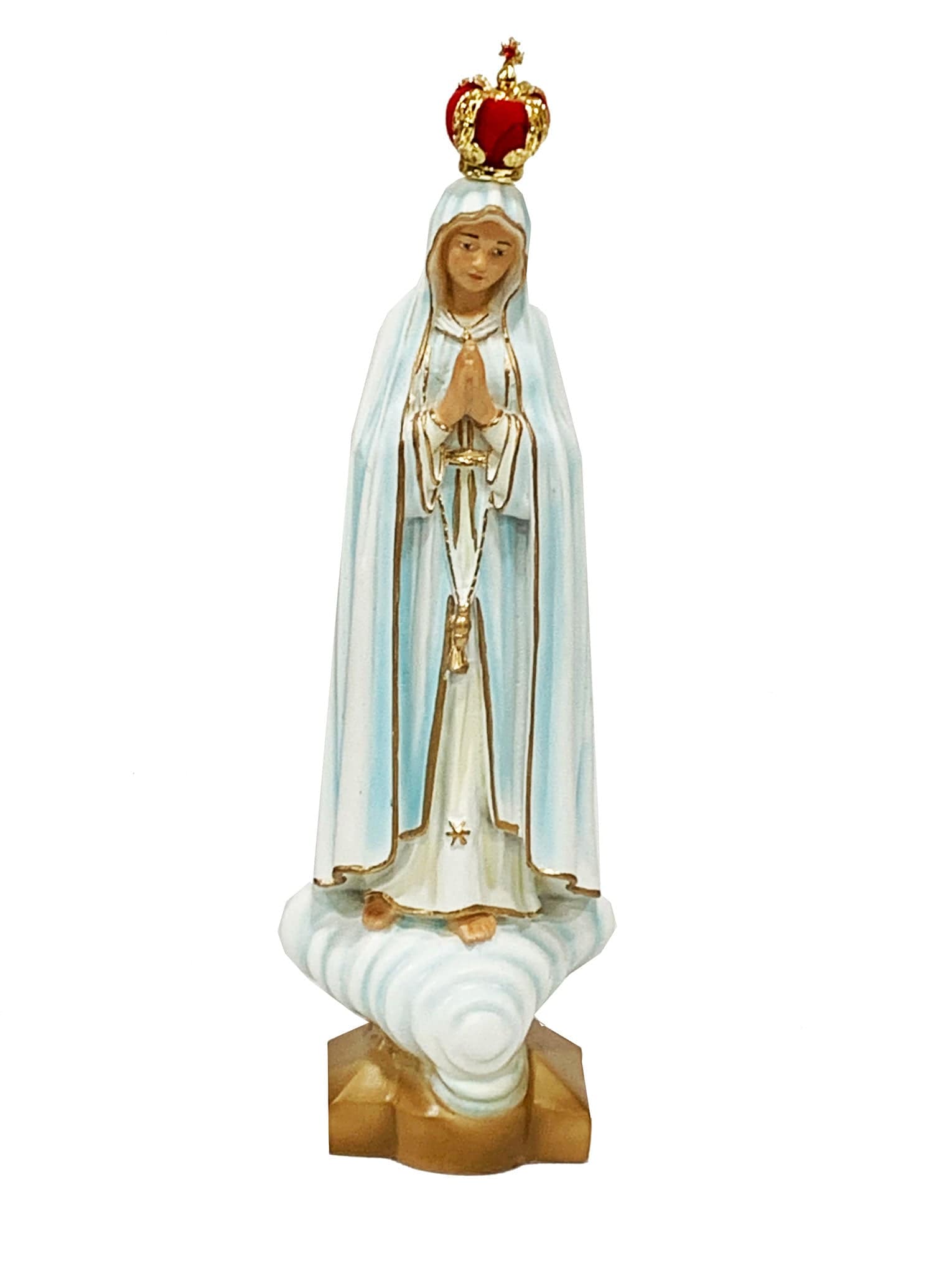 Imagem de Nossa Senhora de Fátima em Pó de Mármore 25 cm-TerraCotta Arte Sacra