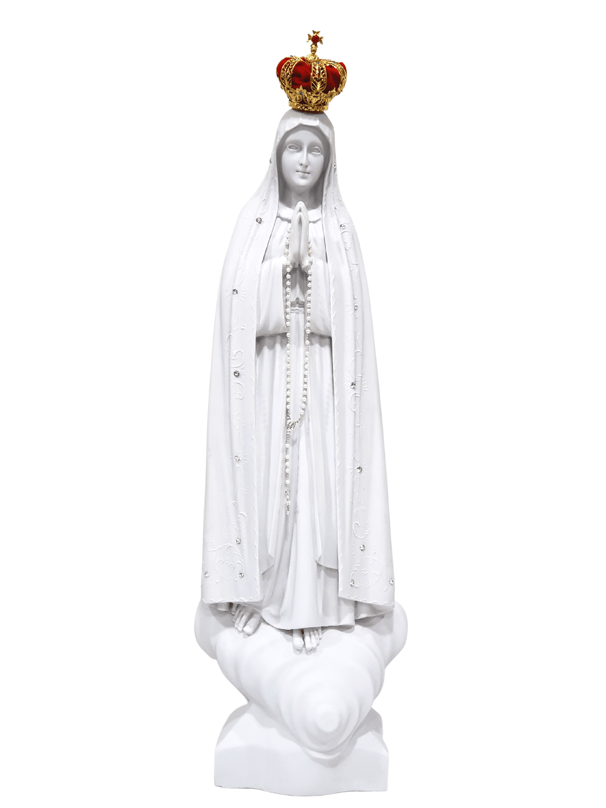 Imagem de Nossa Senhora de Fátima em Pó de Mármore 85 cm-TerraCotta Arte Sacra