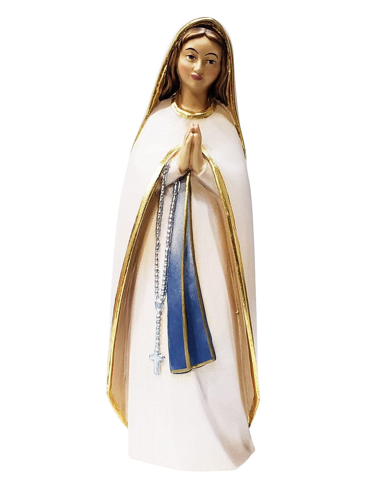 Imagem de Nossa Senhora de Lourdes Estilizada em Madeira Italiana 22,5 cm-TerraCotta Arte Sacra