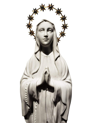 Imagem de Nossa Senhora de Lourdes de Pó de Mármore 35 cm-TerraCotta Arte Sacra