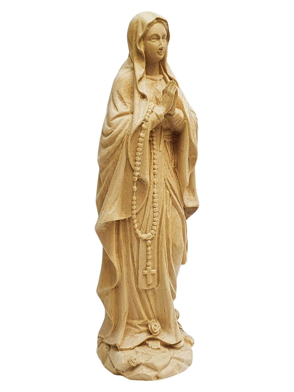Imagem de Nossa Senhora de Lourdes em Madeira 19 cm-TerraCotta Arte Sacra
