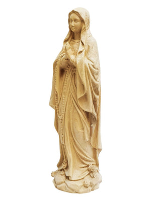 Imagem de Nossa Senhora de Lourdes em Madeira 19 cm-TerraCotta Arte Sacra