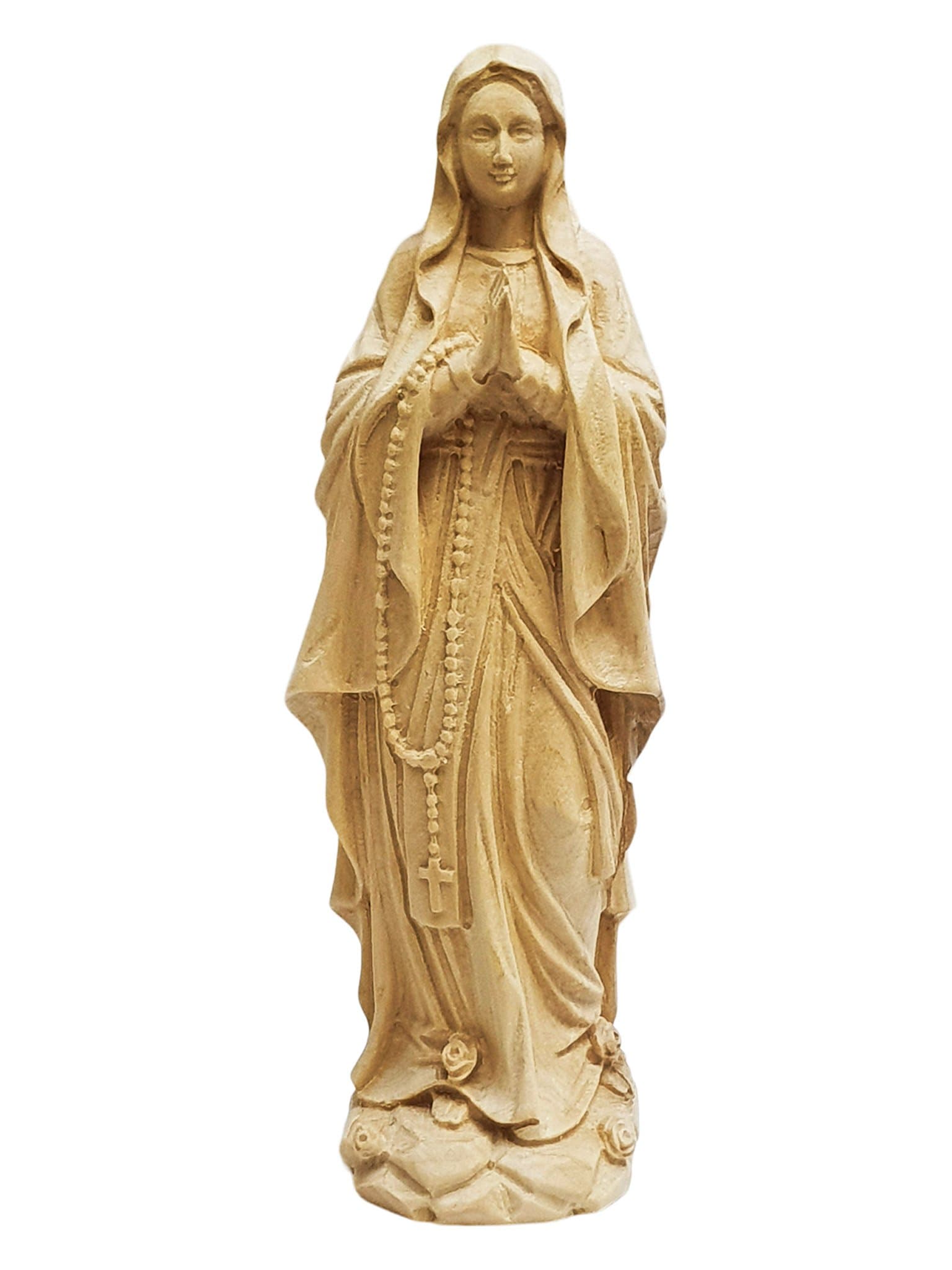 Imagem de Nossa Senhora de Lourdes em Madeira 19 cm-TerraCotta Arte Sacra